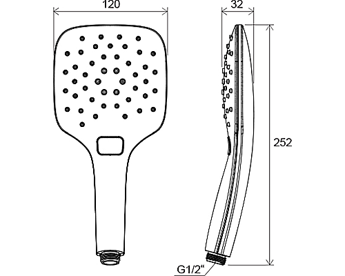 Ручной душ Ravak X07P569 Черный матовый