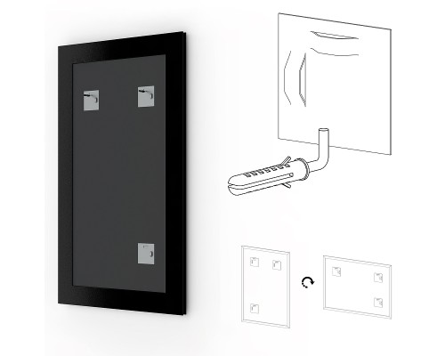 Зеркало Evoform Definite 82х62 BY 1008 в багетной раме - Сусальное золото 47 мм