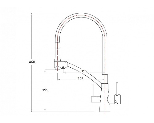 Смеситель для кухни под фильтр ZORG Zorg Sanitary ZR 338-8 YF SATIN
