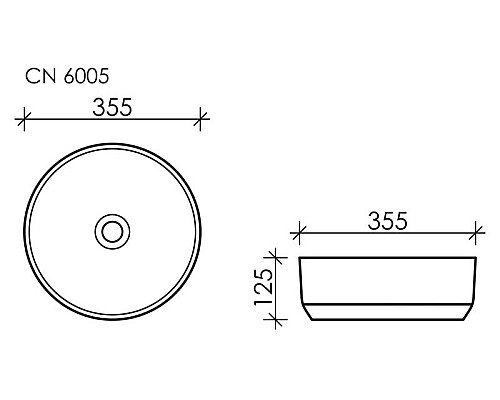 Чаша накладная Ceramica Nova Element 355x355 CN6005