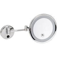 Косметическое зеркало Bemeta Cosmetic mirrors с подсветкой с увеличением Хром