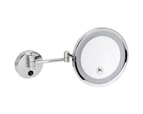Косметическое зеркало Bemeta Cosmetic mirrors с подсветкой с увеличением Хром