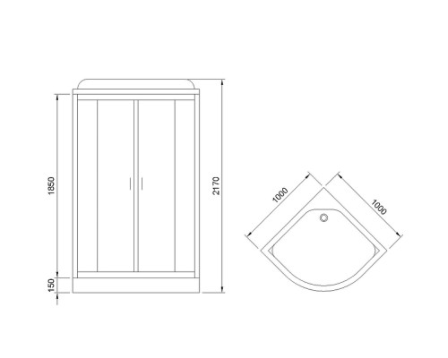 Душевая кабина Royal Bath HK 100x100 без гидромассажа