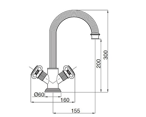 Смеситель на раковину Cezares OLIMP-LS2-03/24-M
