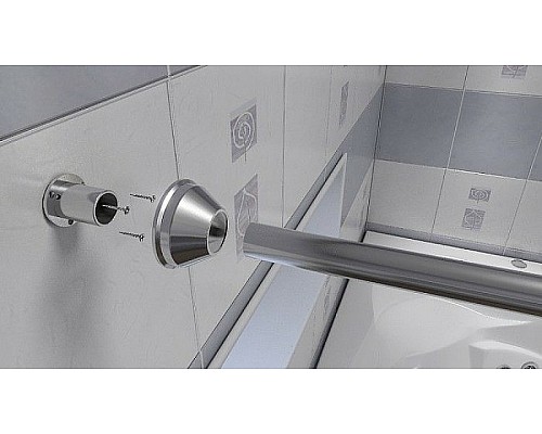 Карниз для ванны Bas Вектра 150x90 КЗ00008 Хром