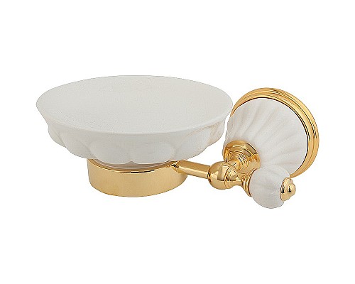 Мыльница Migliore Olivia 17446 Белая Золото