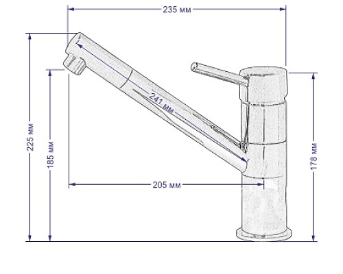 Смеситель для кухни Seaman Barcelone SSL-5110-WP Хром