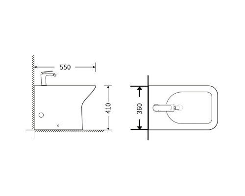 Биде Agger AT02300 Белое