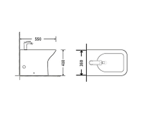 Биде Agger AT02300 Белое