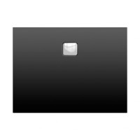 Акриловый душевой поддон Riho 414 100x90 черный матовый накладка хром DC241700000000S