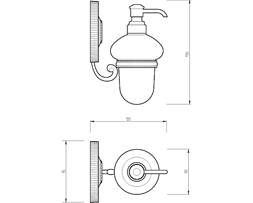 Дозатор для жидкого мыла Migliore Montecarlo 31501 Золото Белый
