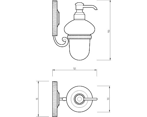 Дозатор для жидкого мыла Migliore Montecarlo 31501 Золото Белый