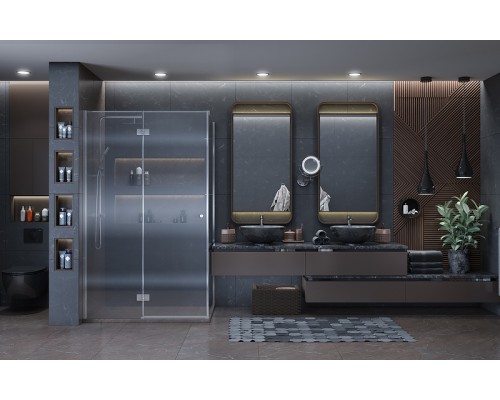 Душевой уголок Ambassador Diamond 120х90 профиль Хром стекло прозрачное