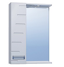 Зеркало со шкафом Vigo Diana 50 L z.DIA.50.L.El с подсветкой Белое