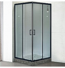 Душевой уголок Royal Bath HPD 90х90 RB90HPD-C-BL профиль Черный стекло матовое