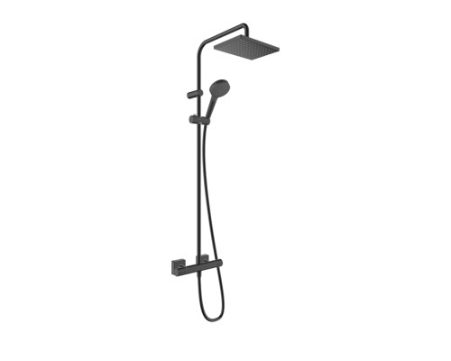 Душевая система Hansgrohe с термостатом черный матовый