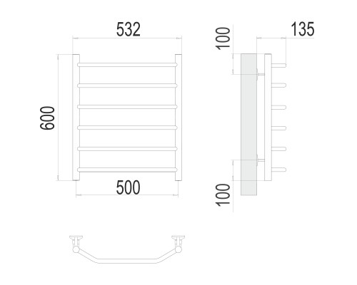 Полотенцесушитель Terminus Эконом Виктория П6 500х600