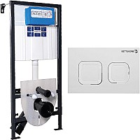 Инсталляция Pestan Sava Fix Slim SET40006470 для унитаза с клавишей смыва Белый глянец