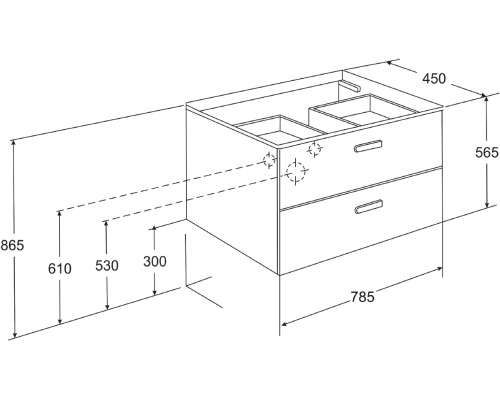Тумба под раковину Roca Victoria Nord 80 ZRU9000031 подвесная Венге