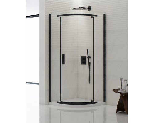 Душевое ограждение NEW TRENDY NEW KOMFORT BLACK 90x90x195 (черный)