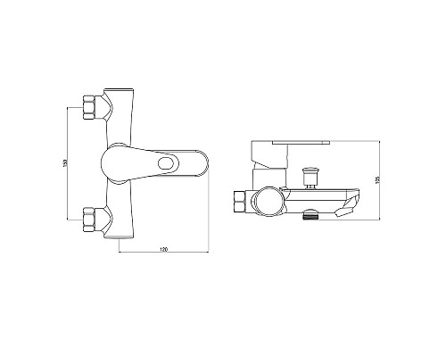 Смеситель для ванны Orange OneLife P05-100cr Хром
