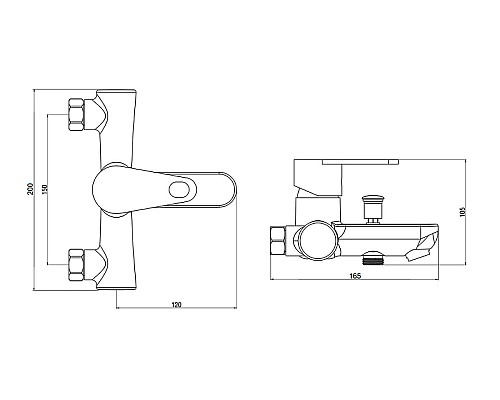 Смеситель для ванны Orange OneLife P05-100cr Хром