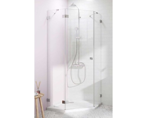 Душевая стенка Essenza Pro PTJ Стенка 90 Z x 90 S хром прозрачное 6 mm 10100200-01-01