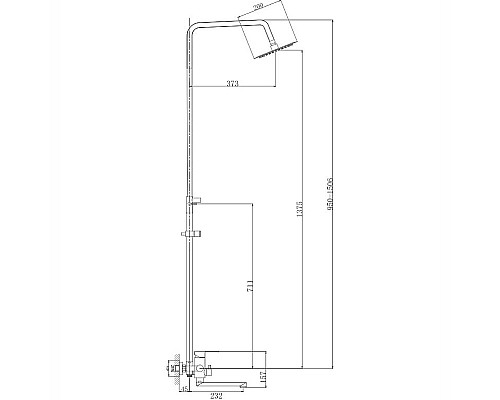 Душевая система Haiba HB24801 Нержавеющая сталь