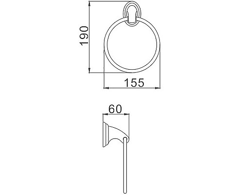 Кольцо для полотенец Haiba HB1504 Хром