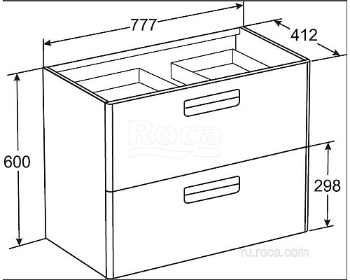 Тумба под раковину Roca The Gap 80 ZRU9302877 белый глянец