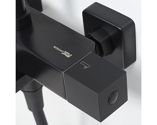 Душевая система WasserKRAFT A29901 с термостатом Черная матовая