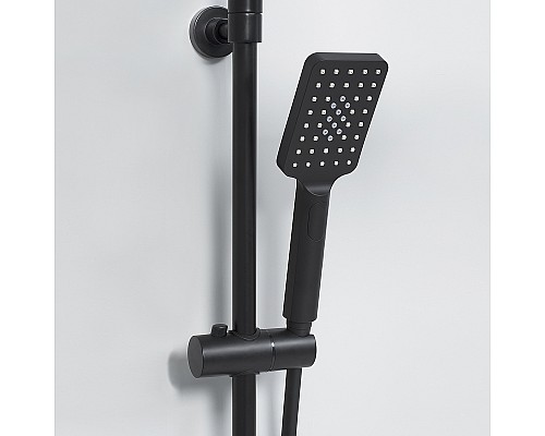 Душевая система WasserKRAFT A29901 с термостатом Черная матовая