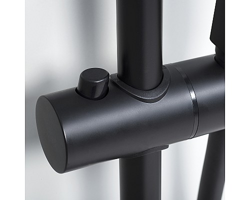 Душевая система WasserKRAFT A29901 с термостатом Черная матовая