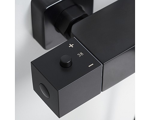 Душевая система WasserKRAFT A29901 с термостатом Черная матовая