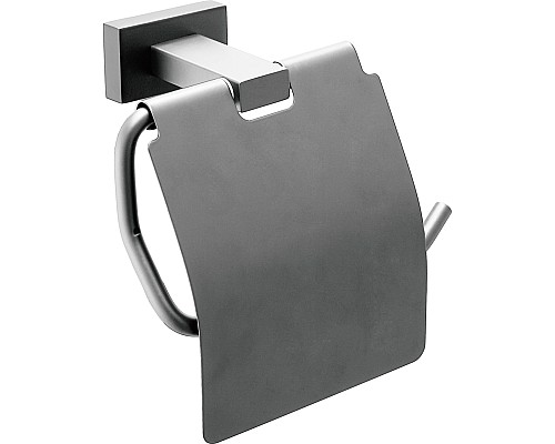 Держатель туалетной бумаги Belz B904 B90403 с крышкой Вороненая сталь