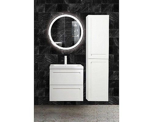 Шкаф пенал Art&Max AM-Platino-1500-2A-SO-BL подвесной Белый глянец