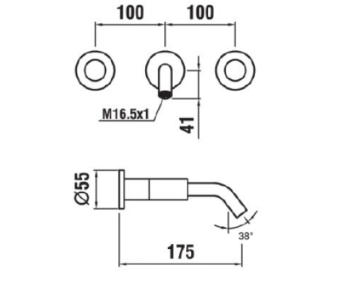 Смеситель Laufen Kartell by Laufen для раковины 3.1233.6.004.120.1