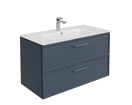 Тумба под раковину Kerama Marazzi PIANO Classic подвесная с ящиками 95, синий матовый
