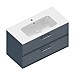 Тумба под раковину Kerama Marazzi PIANO Classic подвесная с ящиками 95, синий матовый