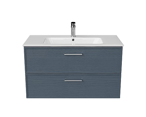 Тумба под раковину Kerama Marazzi PIANO Classic подвесная с ящиками 95, синий матовый