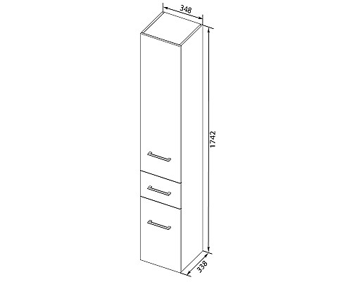 Шкаф пенал Aquanet Порто 35 L 201374 подвесной Белый