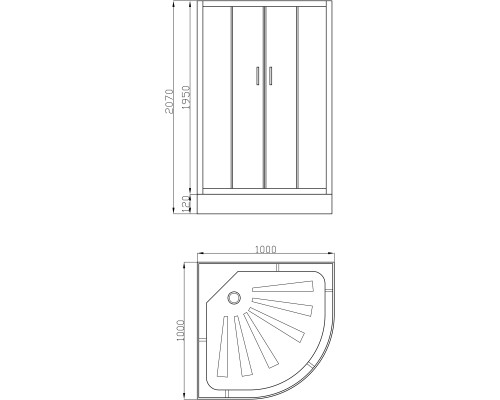Душевой уголок Cerutti SPA Viva 100х100 7706 профиль Хром стекло прозрачное