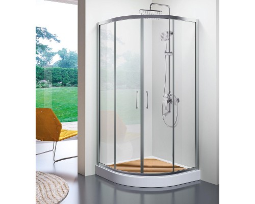 Душевой уголок Cerutti SPA Viva 100х100 7706 профиль Хром стекло прозрачное