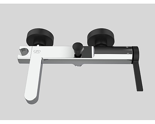Смеситель для ванны GPD Gildo MBB165-K-S Хром Черный