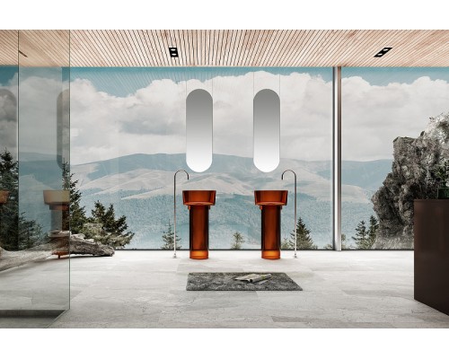 Раковина Abber Kristall 45 AT2702Opal Коричневая