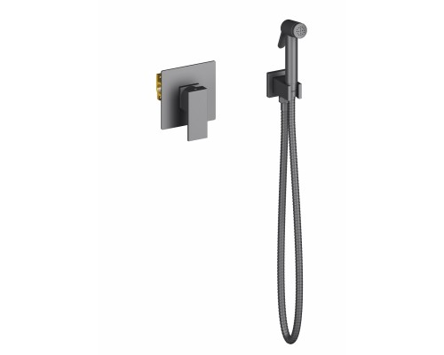 Смеситель встроенный с гигиеническим душем Timo Selene 2089/03SM черный