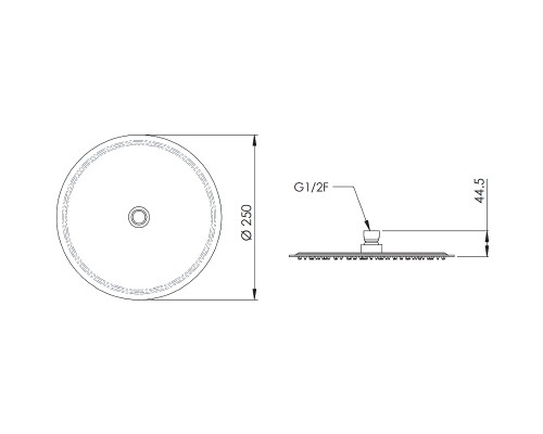 Верхний душ Remer 357UFM25X Хром