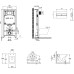 Комплект унитаза с инсталляцией Jacob Delafon Vox E21746RU-00 с сиденьем Микролифт и клавишей смыва