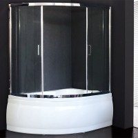 Шторка на ванну Royal Bath Alpine 150 профиль Хром стекло прозрачное