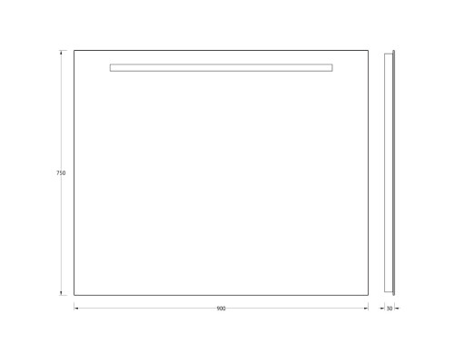Зеркало Evoform Lumline 75х90 с подсветкой